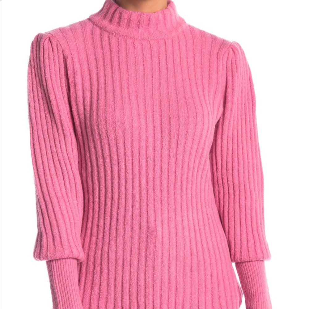 WAYF Miles Balloon Sleeve Turtleneck Sweater